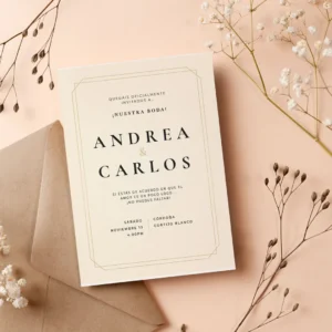 Diseño de invitacion clasica 6