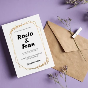 Diseño de invitacion con foto 1