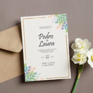 Diseño de invitación de boda elegante