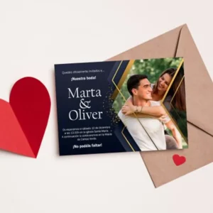 Diseño de invitacion con foto 1