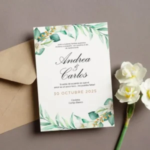 Diseño de invitacion natural 5